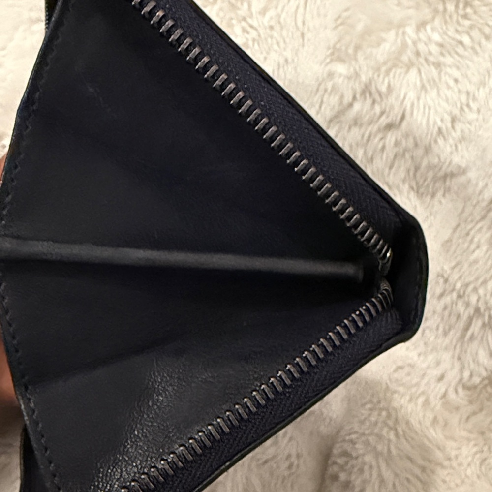 Jimmy Choo Navy Zippy Wallet with Silver Star Studs - Picture 8 of 9